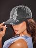 Damen Baseballkappe im lässigen Vintage-Stil, gewaschen und distressed