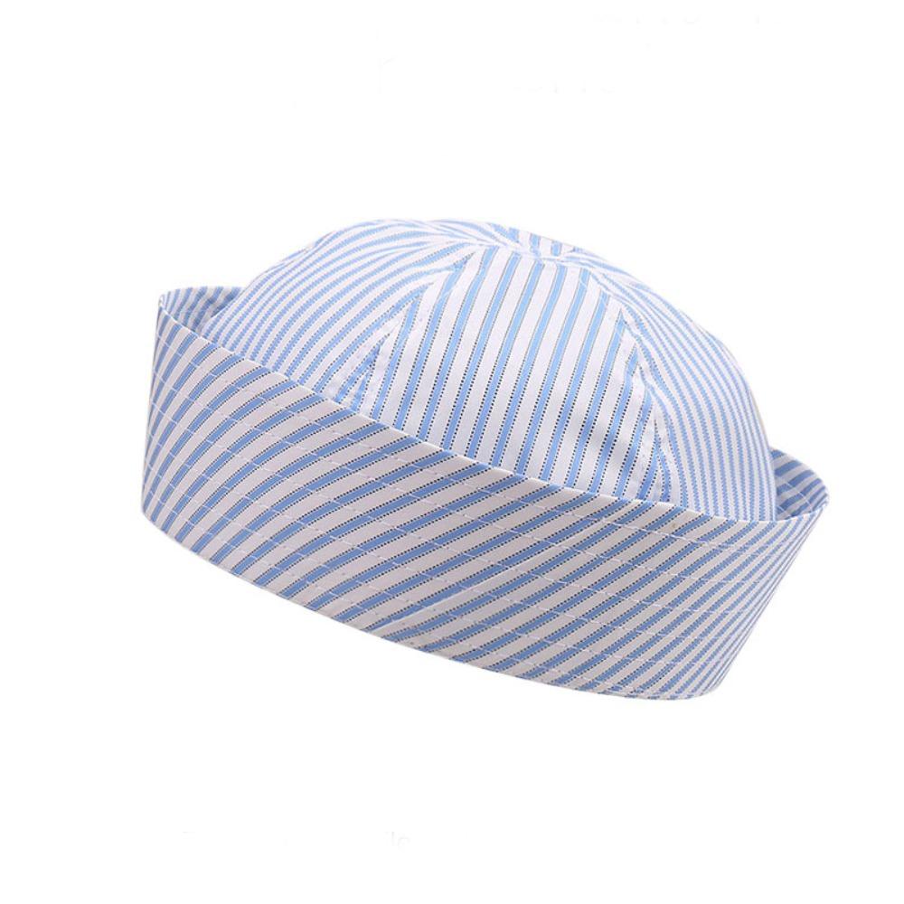 Fashion Stripe Cosplay Sailor Hat Comfortable Breathable Stage Performance Hat Thin Lightweight Beret Unisex
