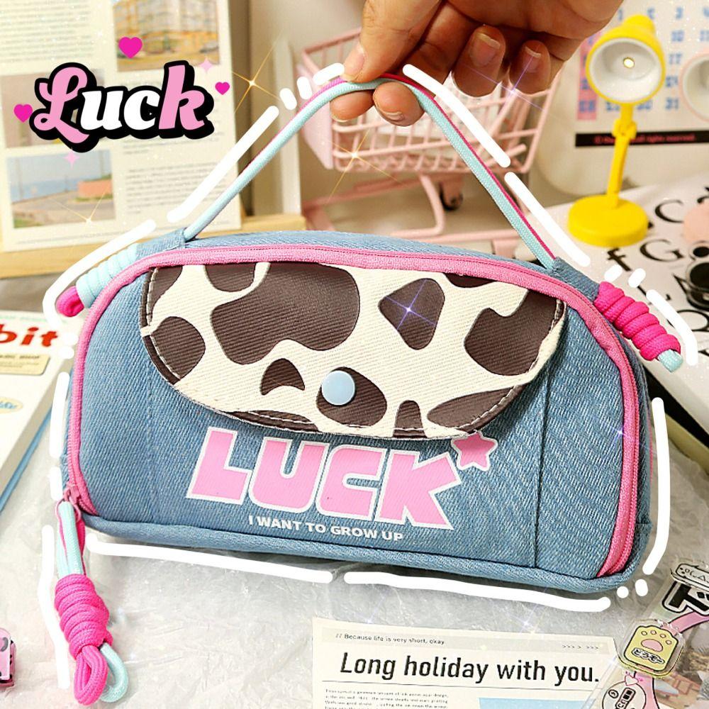 Cowboy Pen Bag Y2K Style Stationery Storage Pouch Pencil Case  Office School Supplies