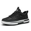 Men Sports Casual Shoes Black Leather Casual Shoes Autumn Fashion Sneakers Outdoor Comfort Sports Platform Shoes Tenis Masculino