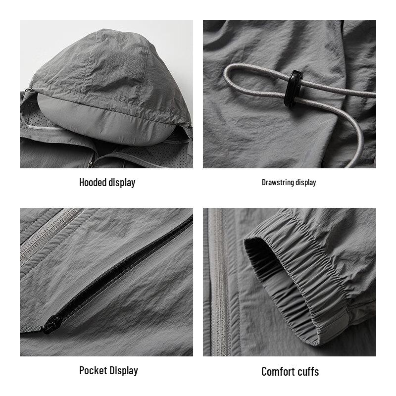 ROMON Men's Lightweight Hooded UV Protection Jacket