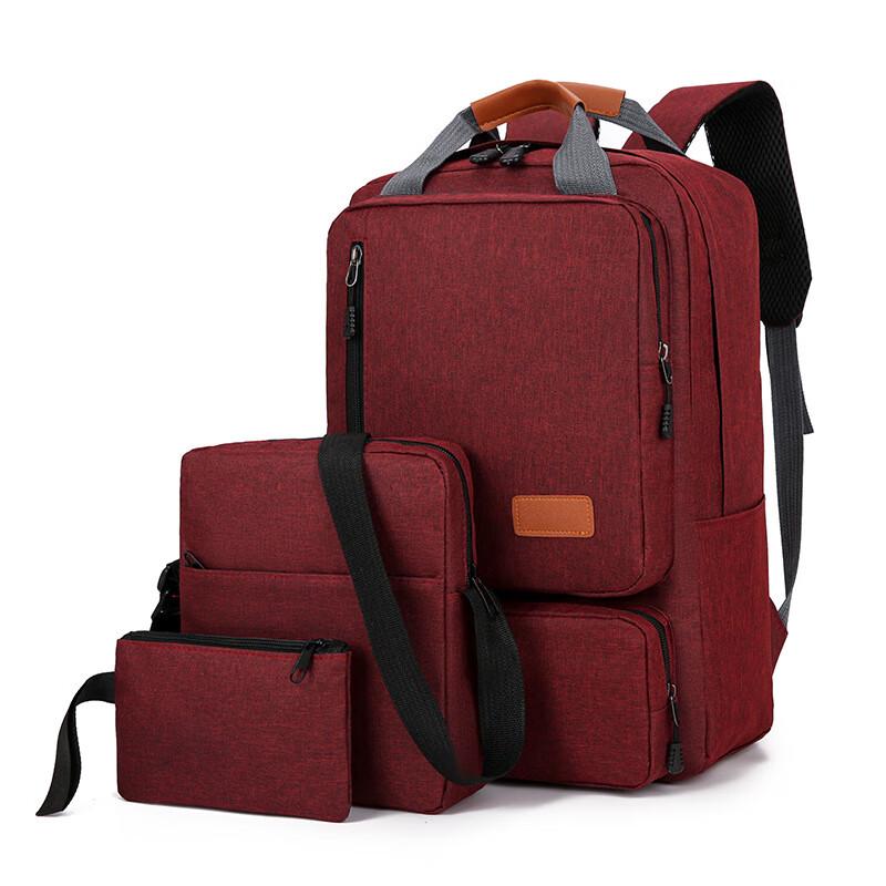 Men s 3-Piece Business Commuter Backpack Set One Size
