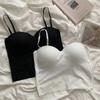 4 Farger Camisole for Kvinner Fitness Crop Topper Sommer Elegant Sexy Allsidig Casual Estetisk Ensfarget Ny