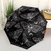 1pc Butterfly Night Automatic Open/close Umbrella, 8-Rib sturdy structure, Portable Travel Umbrella, Parties, Everyday Use, Outdoor Accessor