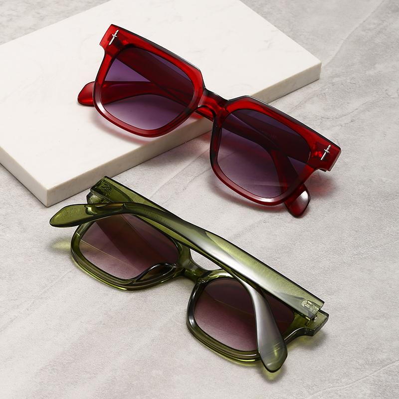 2PACK Retro Square Black Lens Sunglasses Women Luxury Brand Designer Fashion Rectangle Eyewear Men Outdoor  UV400