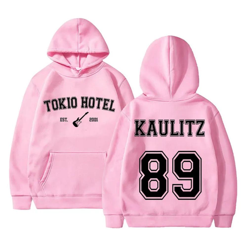 Germany Rock Band Tokio Hotel Kaulitz 89 Back Print Hoodie Unisex Women Vintage Oversized Sweatshirt Unisex's Gothic Black Streetwear