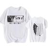 Attack on Titan Streetwear Men's T Shirt Eren Yeager Shingeki No Kyojin  Anime Summer Cotton Women Tops Tees Casual High Quality