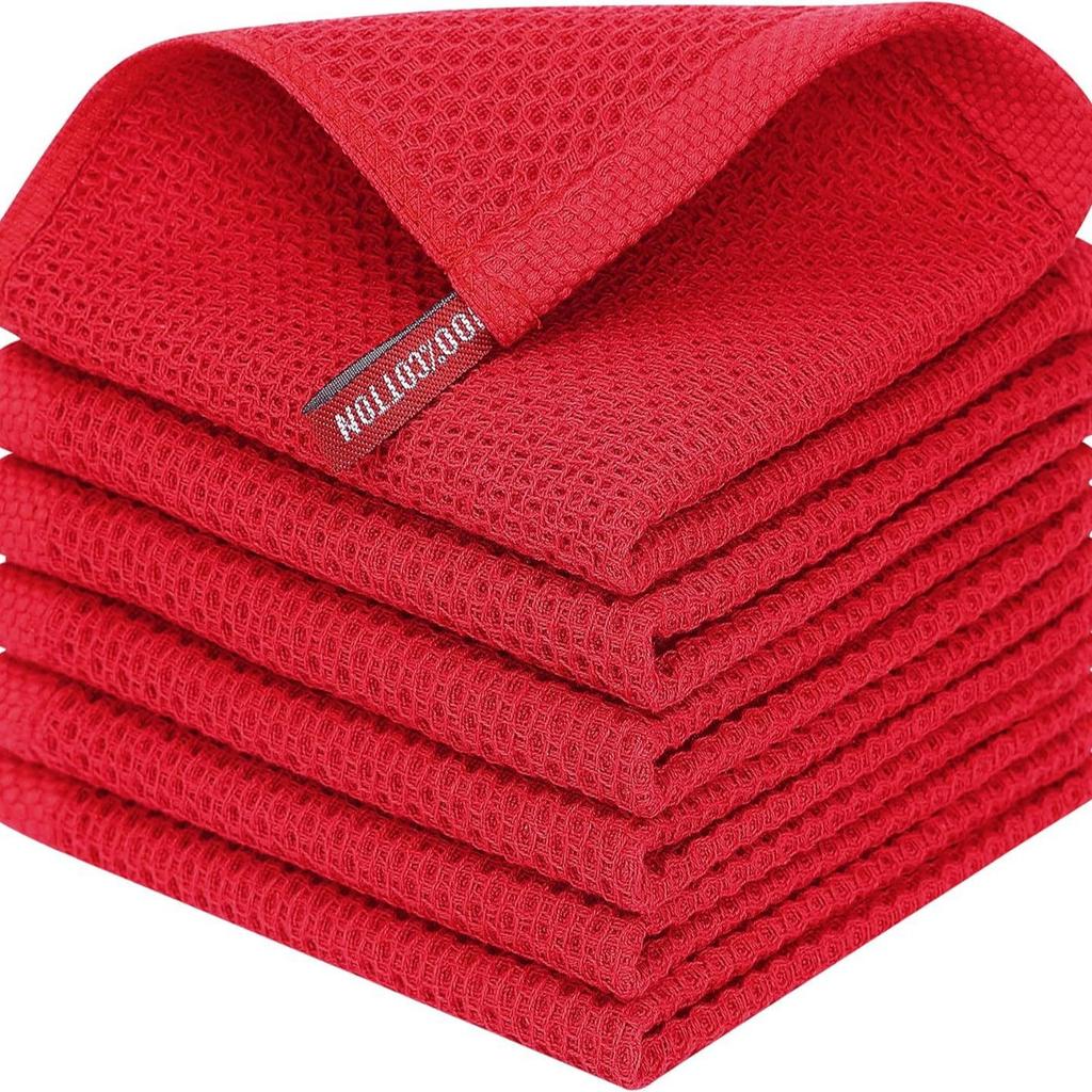 Pure cotton waffle honeycomb towel is soft and absorbent. Various sizes can be combined, packaged and barcoded.