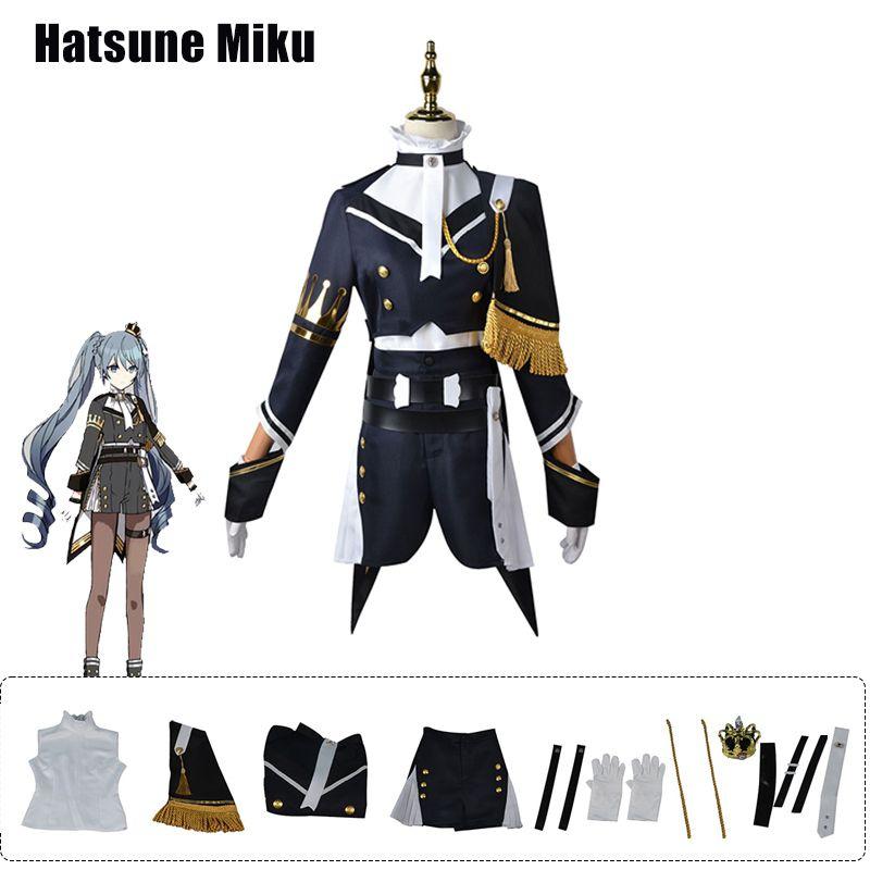 

Косплей костюм Мику Хатсунэ на Хэллоуин, военная форма, нарядное платье для вечеринки XXL