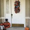 Halloween Swag Wreath Fall Garland Front Door Hanging Porch Sign Wreath for Home Holiday Decor
