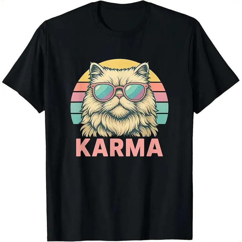 Bonitas Gafas De Sol Vintage Con Estampado De Gato Karma, Un S