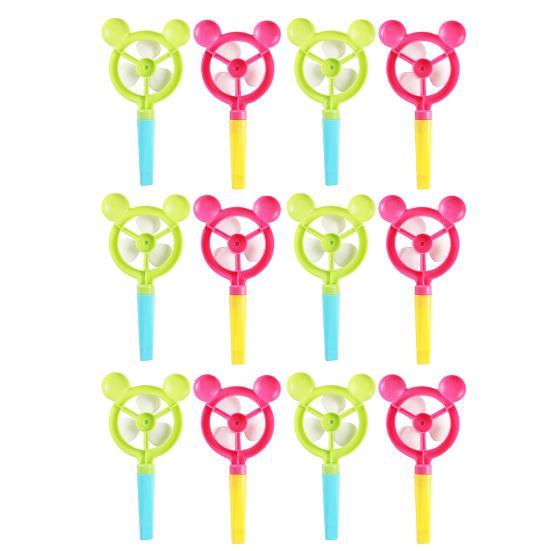 12/24Pcs Windmill Whistle Toy Toddlers Boys Girls Portable Plastic Noise Maker Kids Colorful Whistle Musical Toy Party Favors