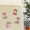 6Pcs Animal Pattern DIY Diamond Art Refrigerator Magnet DIY Diamond Painting Magnets Kit for Refrigerator Mailbox Decor