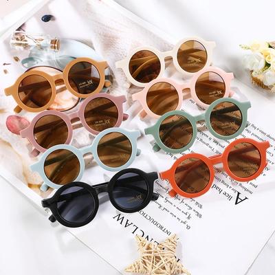 Korean Cute Round Sunglasses For Kids Girls Boys Children'S Sun Glasses Uv400 Protection