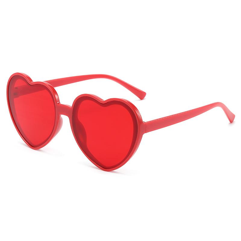 Trendy Fashion Heart Shaped Sunglasses Big Frame Sun Glasses UV400 Protection Unisex Eyewear for Wedding Bachelorette Party