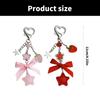 Fashionable Strawberry Keychain Star Purse Pendant Fashion Bowknot Key Jewelry Present for Youthful Fashion Enthusiasts