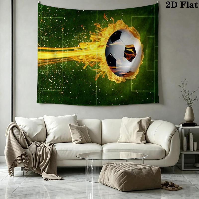 Soccer Wall Tapestry Aesthetic Wall Hanging Printed Fabric Blanket Decorative Tapestries for Bedroom Living Room Home Decor