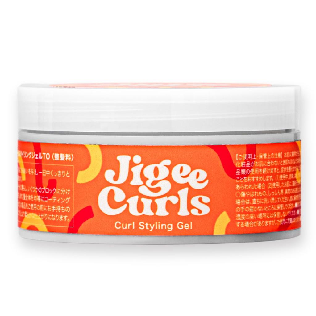 Jigee Curls Curl Styling Gel, 90g, for Curly Hair, Natural Hair, Perm, and More. Perfect for Styling and Curling. A Gift. Hair Care. Made in Japan.