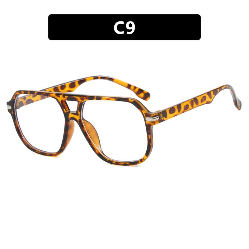 2024 Double Beam Square Sunglasses: Simple European & American Fashion, Trendy for Women