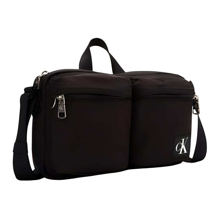 New CALVIN KLEIN Fabric Shoulder Bag, Crossbody Bag, Handbag Medium Size Men's Black HH3777-001