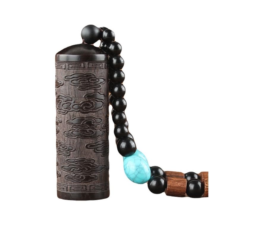 

Karokkaku Incense Holder, Portable Case, Incense, Prayer Beads, Carved, Japanese Style [No Medicine Spoon] (Keiun)