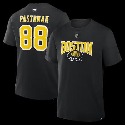 David Pastrnak Boston Bruins Fanatics 2026 Comfortable Breathable Summer Stadium Series Authentic Stack Name  Number TShirt