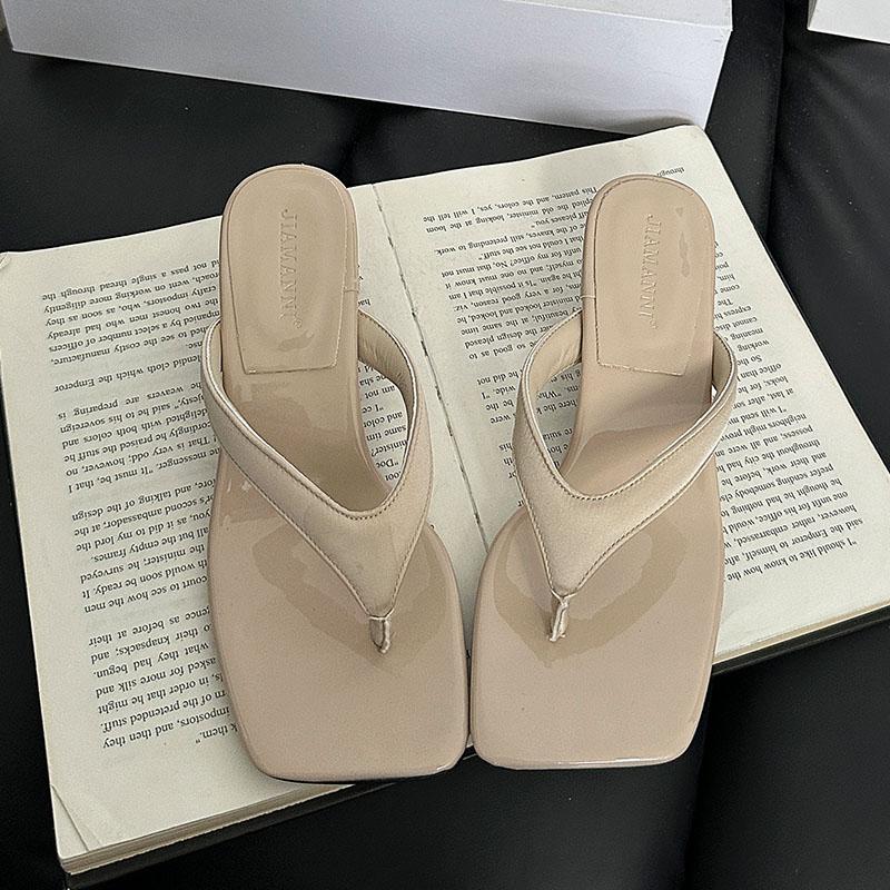 

Мода Мода Квадратный Носок Женские Каблуки Сандалии Тапочки Женские Шлепанцы Летние Пляжные Слайды Мелкие Женские Сандалии на Каблуке Обувь Туфли 35 бежевый