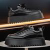 Thick White Shoes,2026 Spring New Fashion Trend To Increase Board Shoes, Low-top Lace-up Casual Sports Men's Shoes