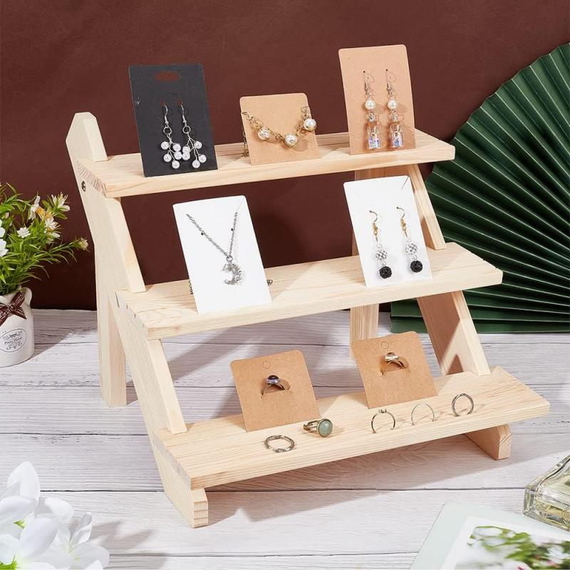 Wood Earring Display Stands,Jewelry Earring Display Holder Wood Earring Card Holder
