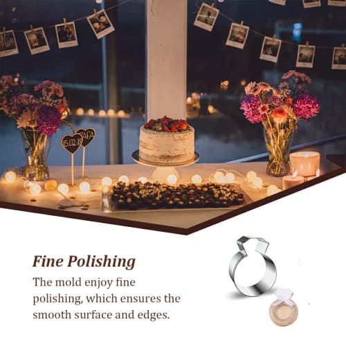 EDHUUJSI Love Wedding Theme Cookie Cutter DIY Baking Accessories Dessert Making Tools Sugarcraft Modeling Accessories, Ring