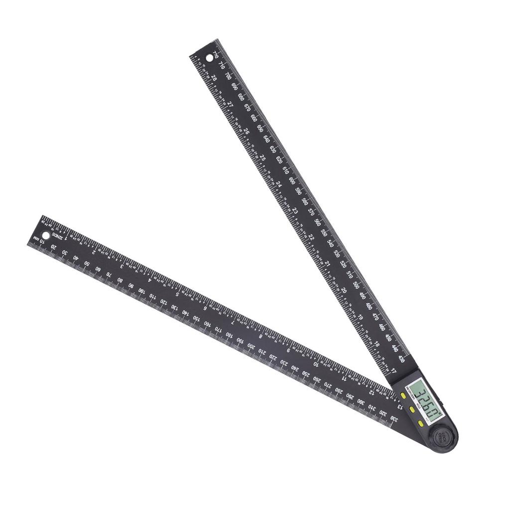 Electronic Angle Ruler LCD Digital Display Protractor Angle Finder with Battery 0?300mm 0?360