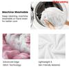 White Bunny With Pink Bow Printed Blanket Soft Warm Lightweight for Travel Camping Home Office Use