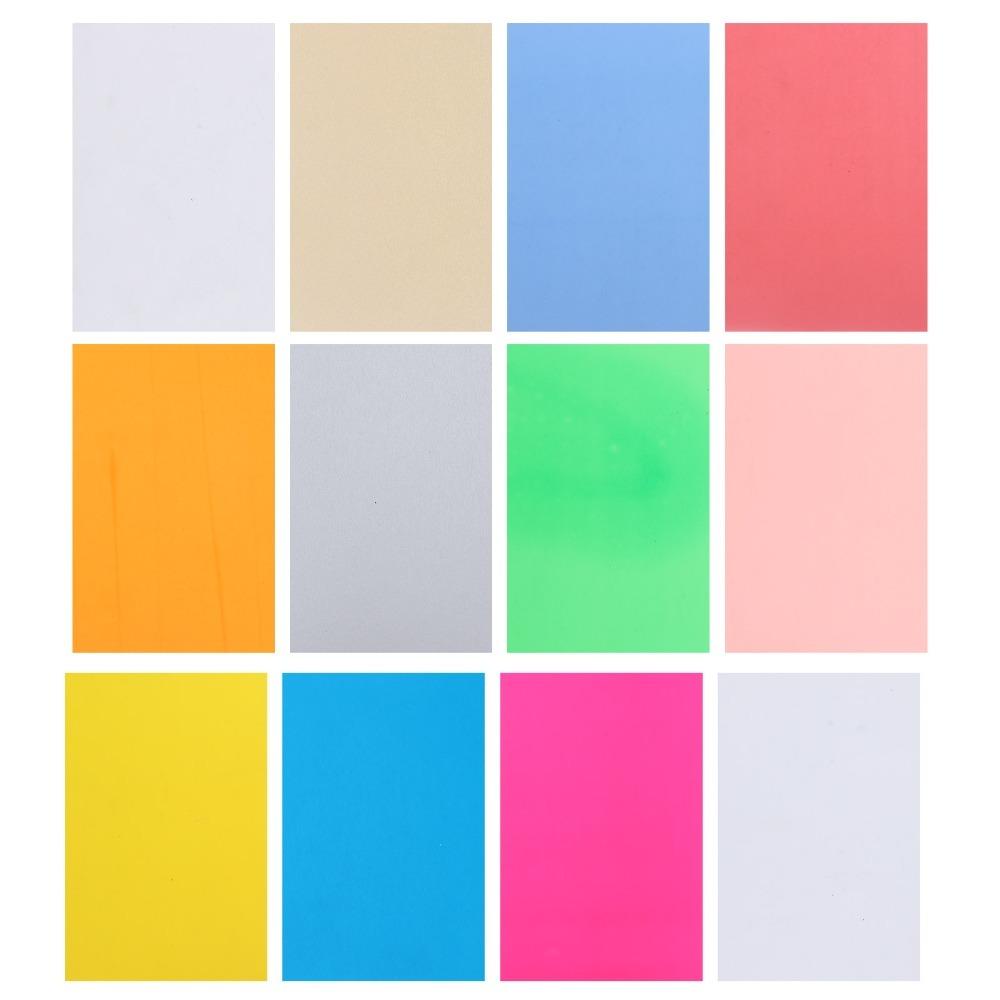 12pcs Colorful Heat Shrink Film Sheets 12 Colors 14.5x20CM Heat Shrink Plastic Shrink Art Paper HandMade Crafts