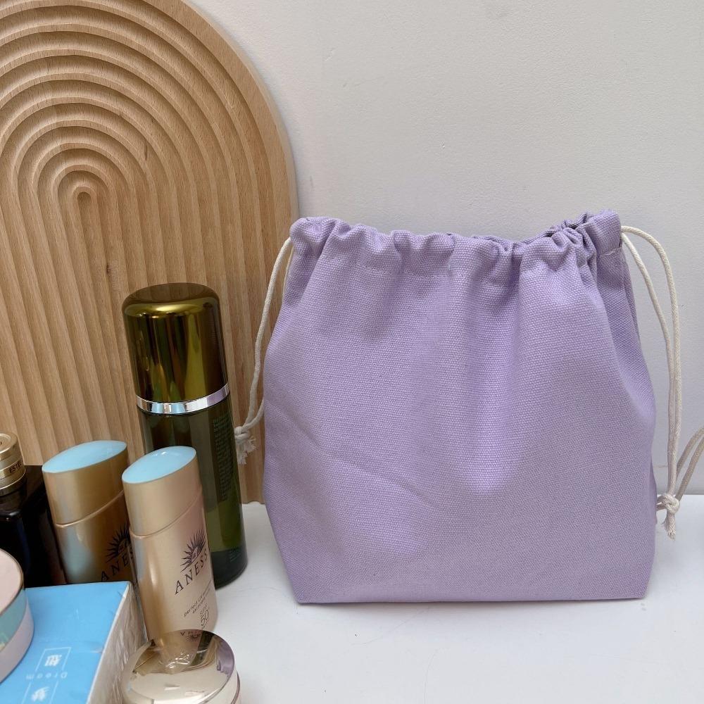 Cotton Storage Bag Candy Colour Sundries Organize Bags New Canvas Bag