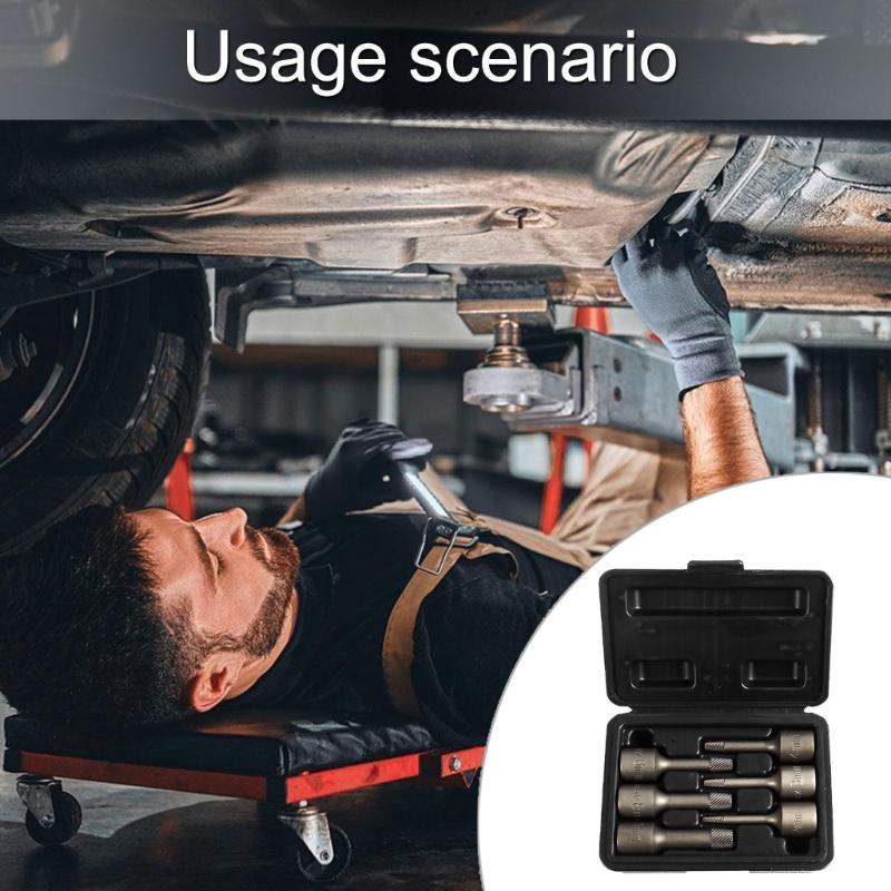 6Pcs 3/8 Screw Extractors Drill Set Extractors Bolt Set Slip Teeth Damaged Broken Bolt Removers Repair Demolish Tool