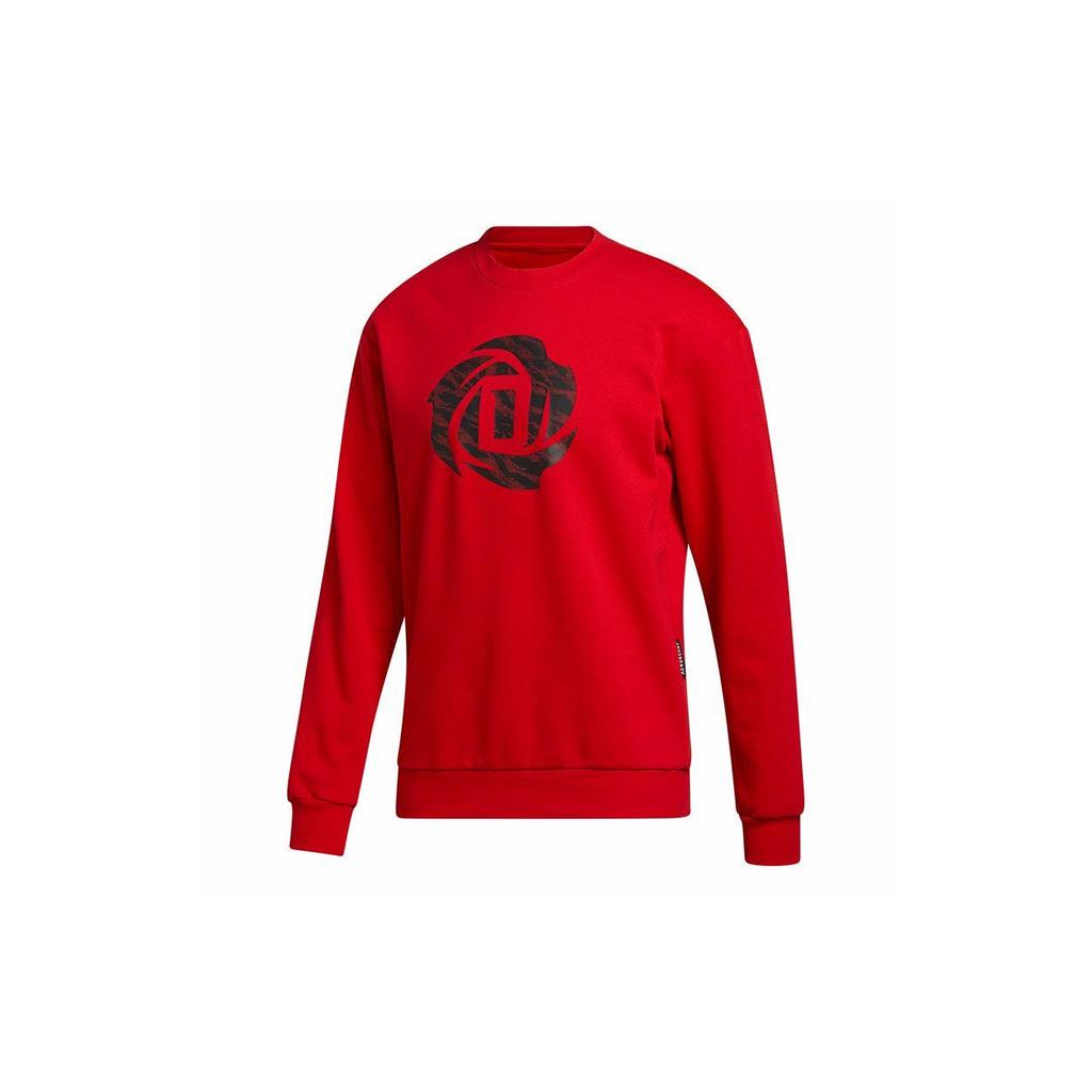 adidas Men's Rose Crew Basketball Hooded Sweatshirt Light Red GP6116