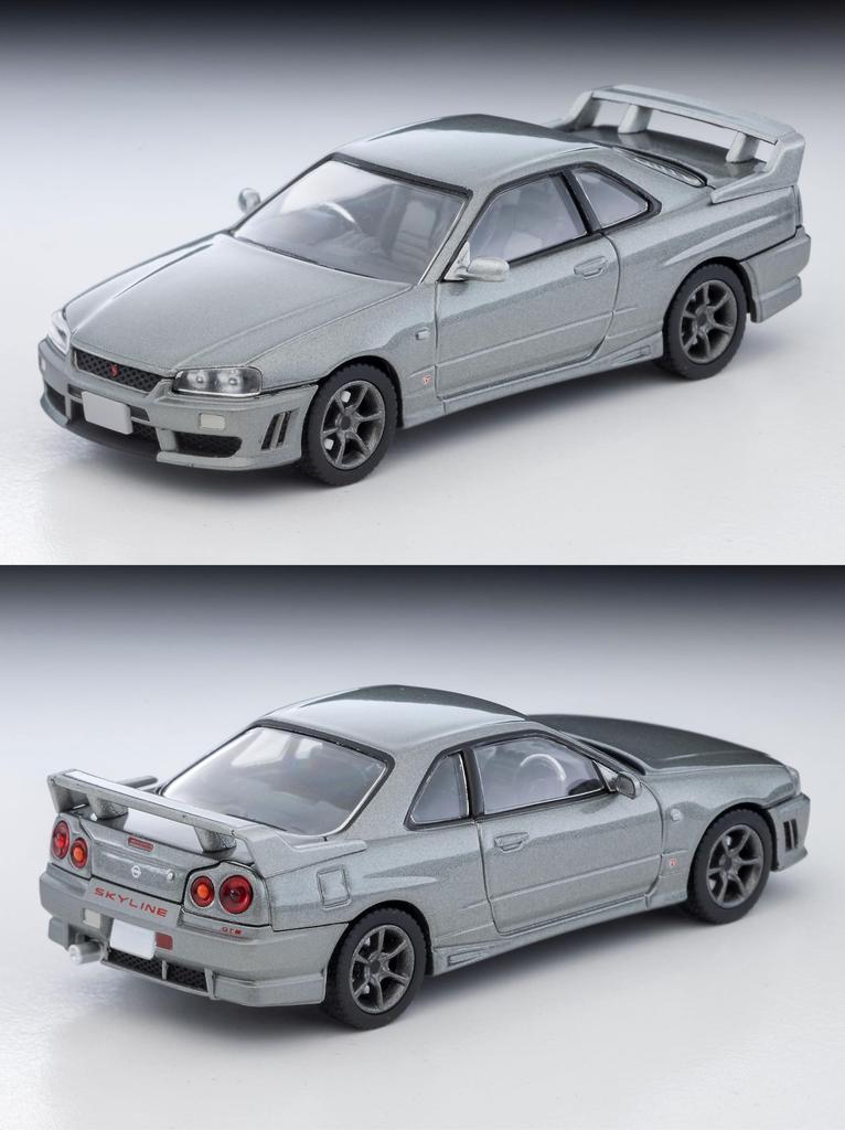 TOMYTEC Tomica Limited Vintage Neo Scale Nissan Skyline Sports Coupe 25GT TURBO with Optional 2000 Finished 333876 1/64 LV-N353a 2-Door Parts, Silver,