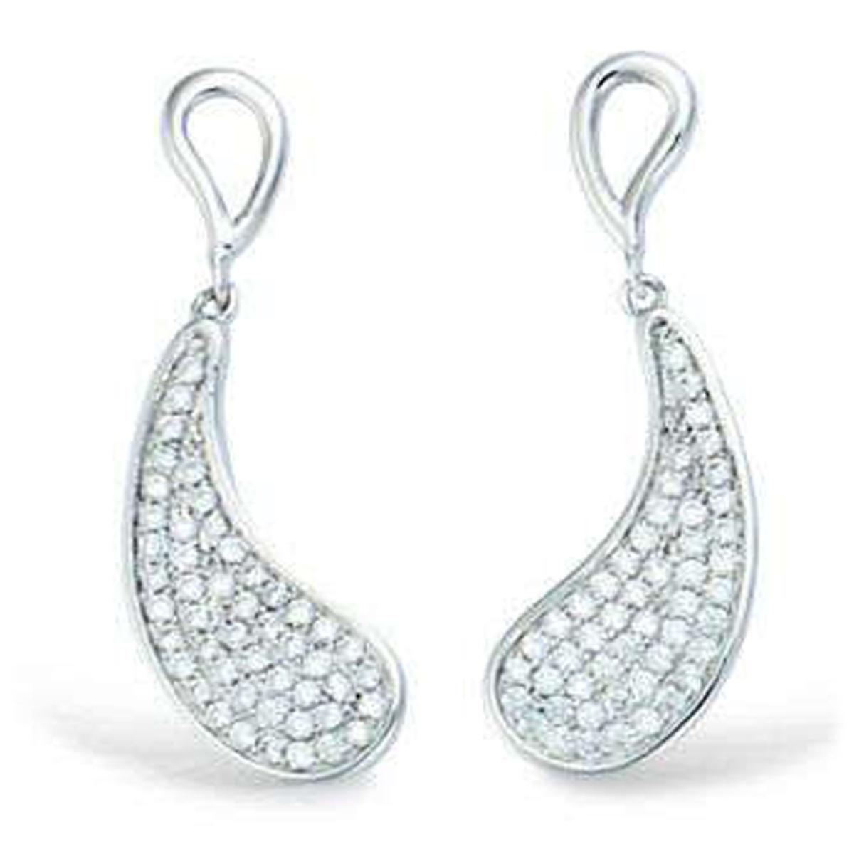 

Сокровища Лили [L7461] - Серебряные серьги Sissi , серебристо-белые, серебристые (с родиевым покрытием) - 30x8 мм