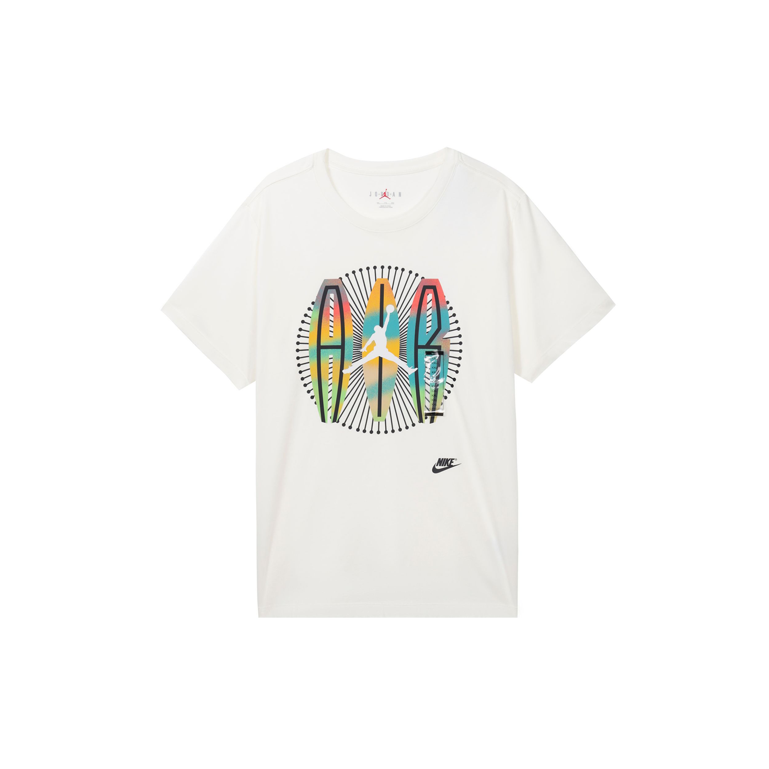 

Футболка Jordan с градиентным буквенным принтом и круглым вырезом, с короткими рукавами, мужские топы, бежевый DR1412-133 L