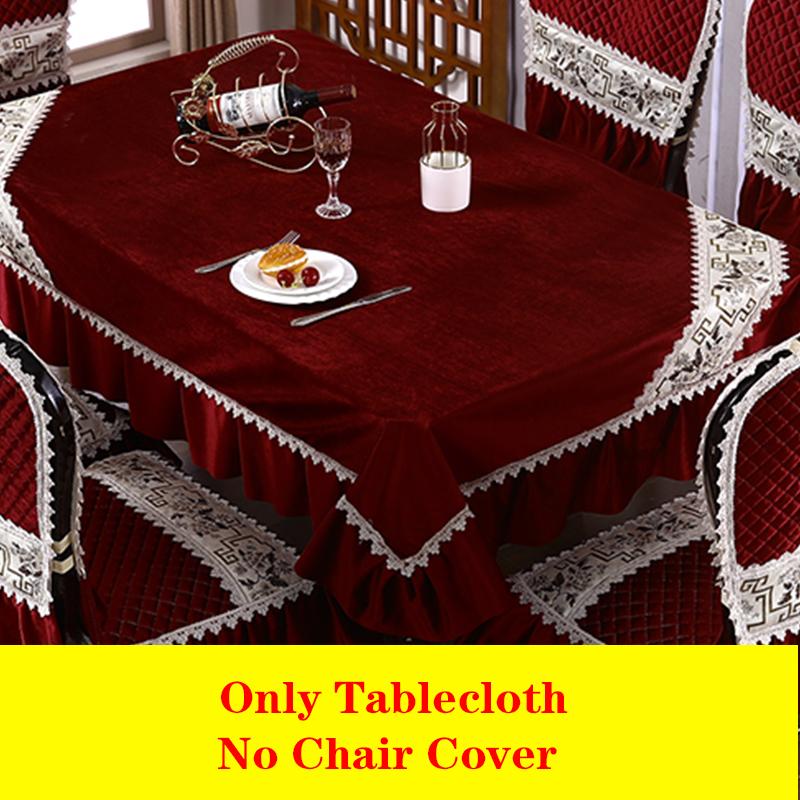 Capa de almofada para cadeira de luxo europeia leve, toalha de mesa, almofada para cadeira de jantar, capa de mesa para casa, capa de cadeira de elastano, jacquard, vermelho, 1 peça