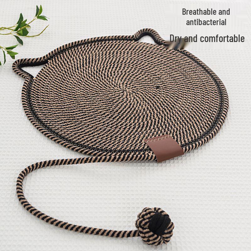 Influencer Cat Paw Woven Cotton Mat: Sleeping Pad & Scratching Post