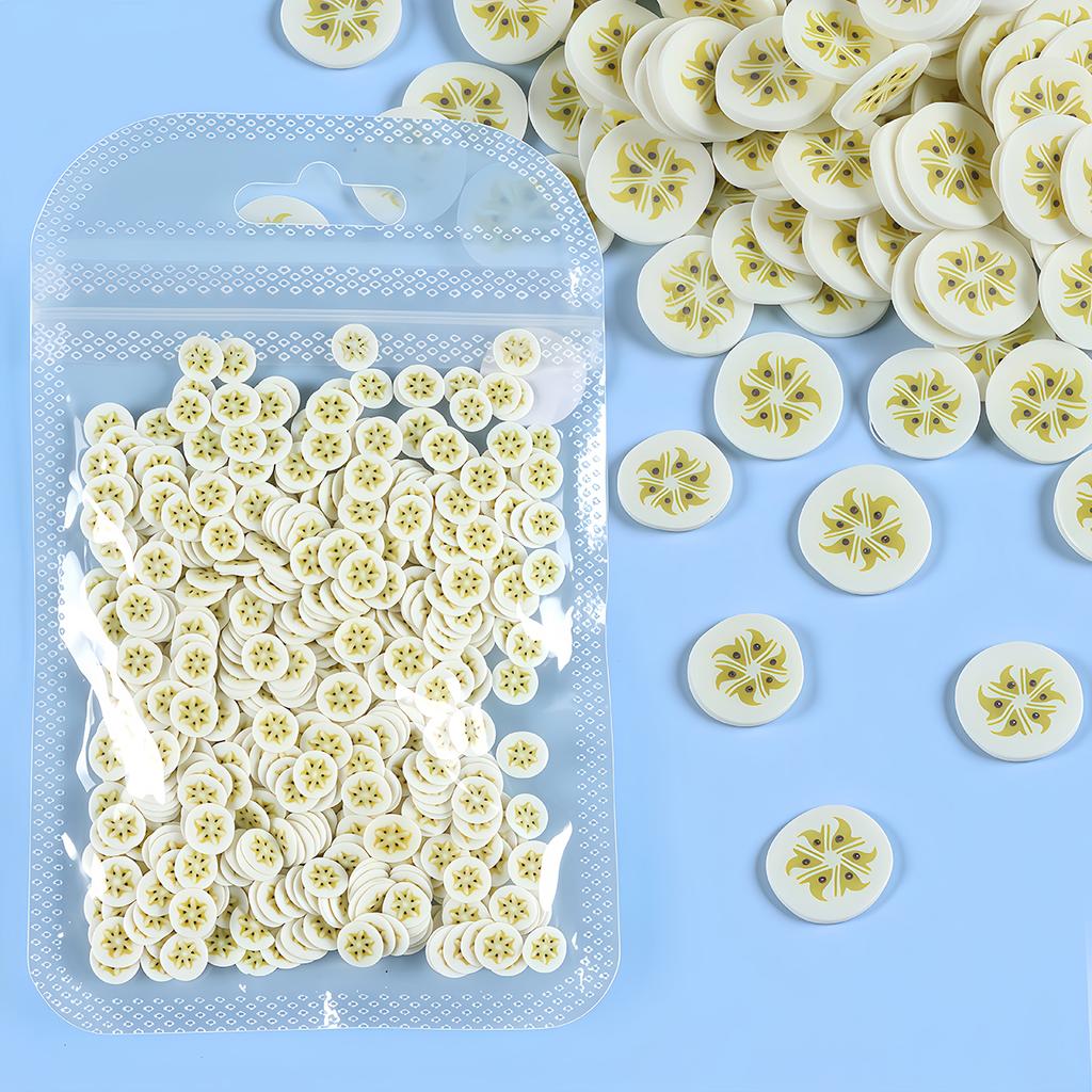 10g Nail Art Decoration Heart Fruit Candy Slices Polymer Clay Nail Charms Manicure Accessory for DIY Resin Silicone Mold Filler