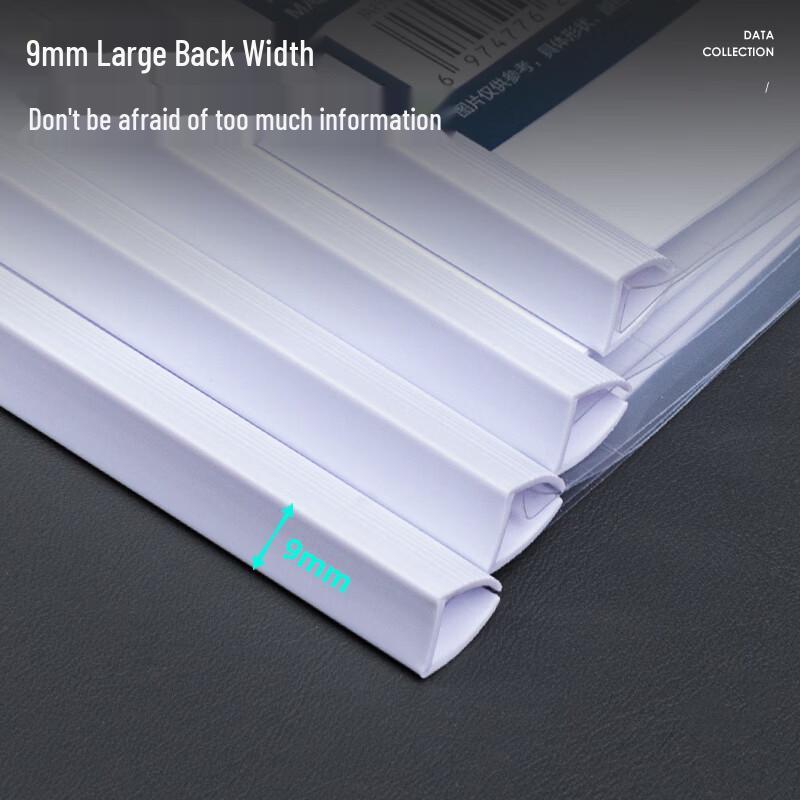 Deli 9mm Slide Binder, White, 10-Pack