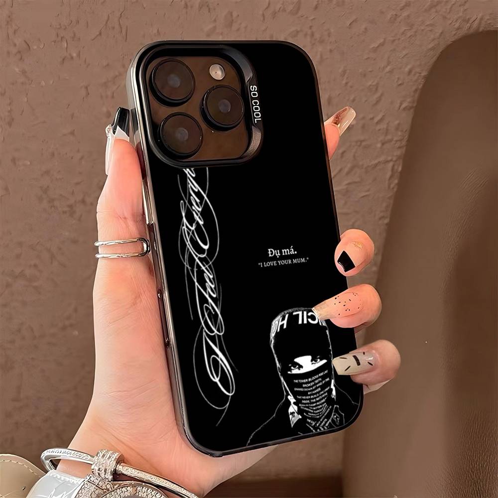 Singer E-EsDeeKid For Iphone 15 14 13 Plus 17 16 12 11 Pro Max Matte Colored Silver Luxury Phone Cover