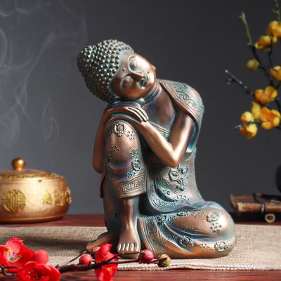 Dienvidaustrumāzijas guļošs sēdošs Budas statuja Sveķu amatniecība Taizeme Hindu Fengšui Zen dārzs Biroja mājas dekorēšana Meditācija