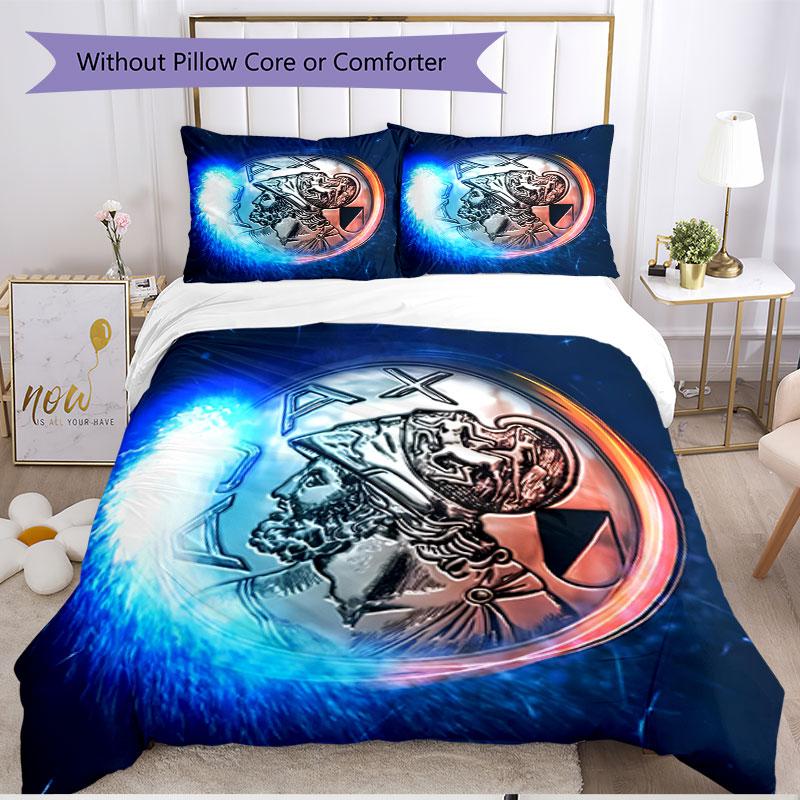 3pcs Duvet Cover Set (1*Duvet Cover + 2*Pillowcase, Without Core), Ajax Print Soft All‑Season Bedding Set, Home Bedroom Decor Gift