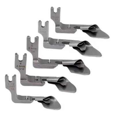 5PCS Steel Metal Rolled Hemming Presser Feet Rolled Hemming Presser Foot for Thin/Thick Fabric Clothing Curtain Bedding