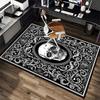 Tappeto Tappetino Stampato con Motivo Teschio Dark Gothic per Soggiorno Camera da Letto Casa Decorazione Divano, Tappetino Antiscivolo