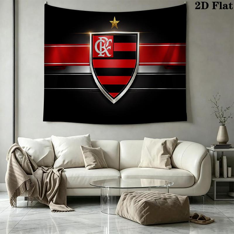 CR Flamengo Wall Tapestry Aesthetic Wall Hanging Printed Fabric Blanket Decorative Tapestries for Bedroom Living Room Home Decor