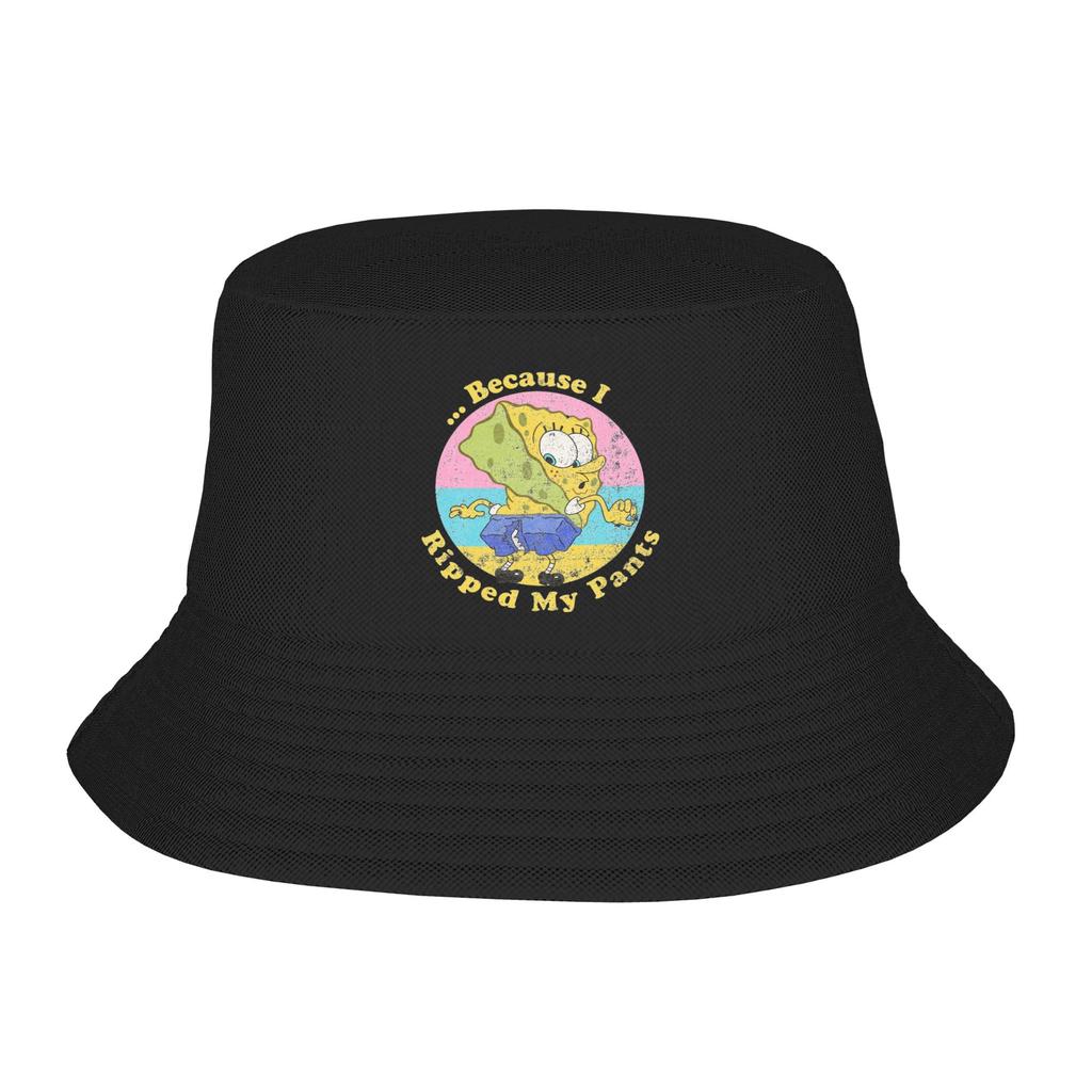 Spongebobs Bucket Hat  Hawaii Fisherman Caps Soft Fold Hunting Sunscreen Hats For Couple Funny Graphic Cap